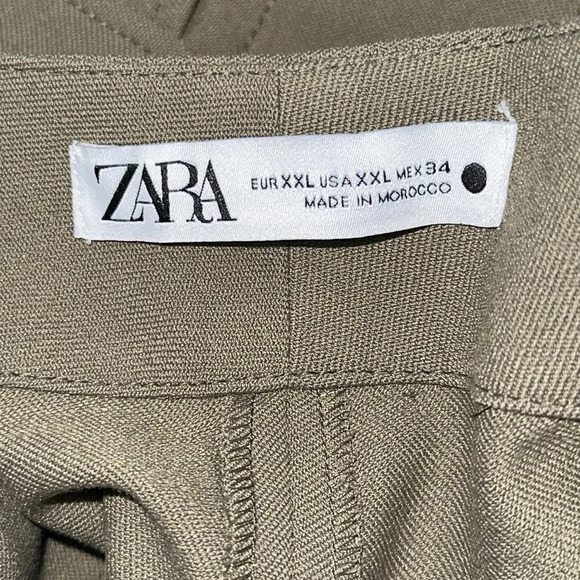 ZARA | Khaki | CULOTTES WITH BELT - Picture 11 of 11